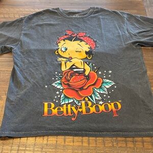 Betty Boop Grey Wash Tee